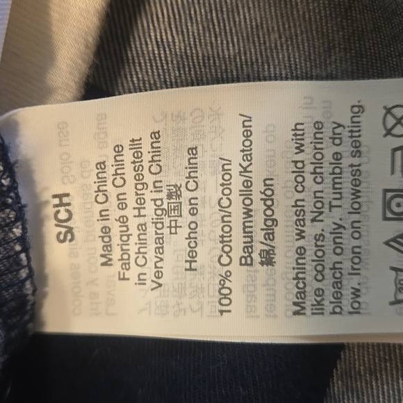 062 J. Crew Navy and White Hilo Long Sleeved Flannel Striped Shirt - Picture 9 of 9